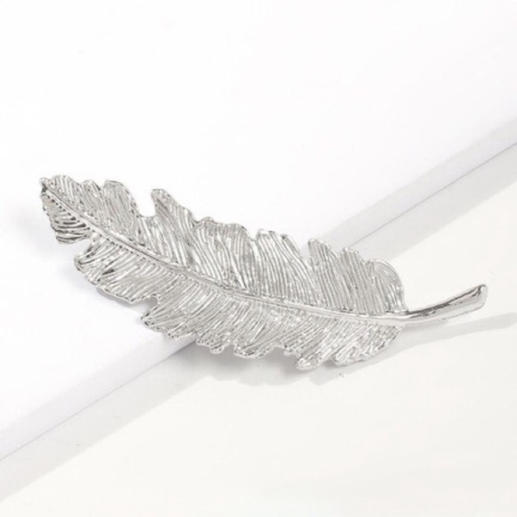 🔵𝟲𝟱%𝗢𝗙𝗙 𝗯𝘂𝗻𝗱𝗹𝗲𝘀 𝟯+🔵NEW Large Textured Feather Bohemian Barrette - Picture 11 of 14